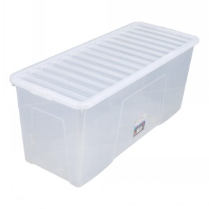Wham Crystal Plastic Storage Box & Lid Size 20 133 Litre